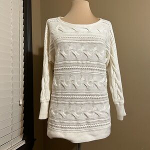 Banana Republic Cream Cable Knit Sweater